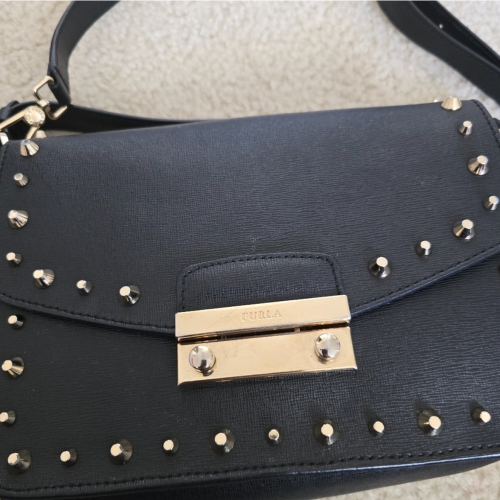 Furla leather studded crossbody - Picture 3 of 6